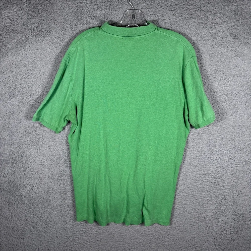 Polo Ralph Lauren Mens Green Heathered Short Sleeve Polo Shirt Size M Logo‎ 3589